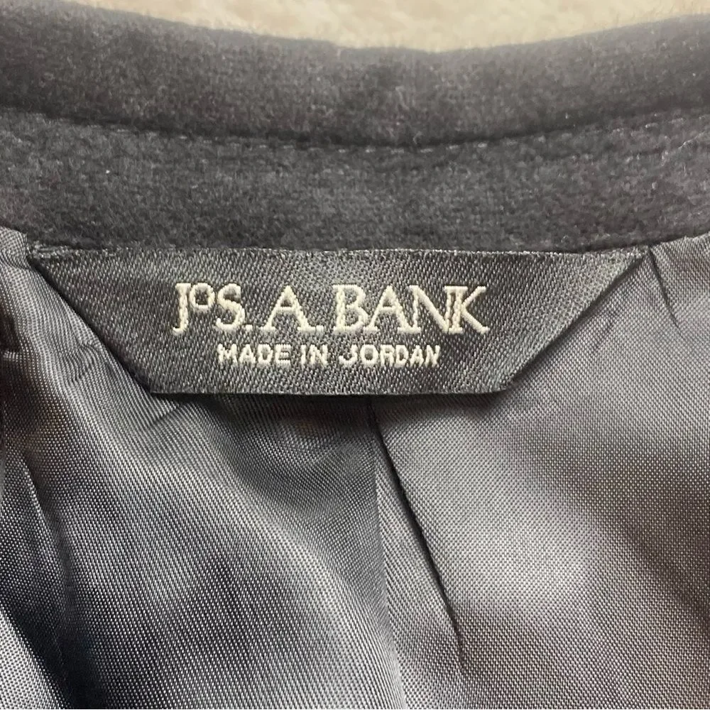 Jos A. Banks 100% Cashmere Black Sport Jacket Size 46R